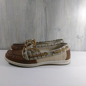 Women's Sperry Fire fish Raff stripe Beige shoe